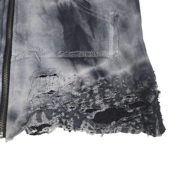 Crash & Burn Affliction Gothic Hooded Jacket Tie-Dye Full Zip Streetwear Med - Picture 11 of 13